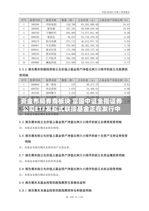 资金布局券商板块 富国中证全指证券公司ETF发起式联接基金正在发行中-第3张图片