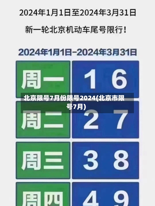 北京限号7月份限号2024(北京市限号7月)-第2张图片