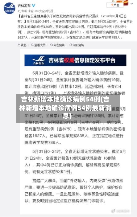 吉林新增本地确诊病例54例(吉林新增本地确诊病例54例最新消息)-第3张图片