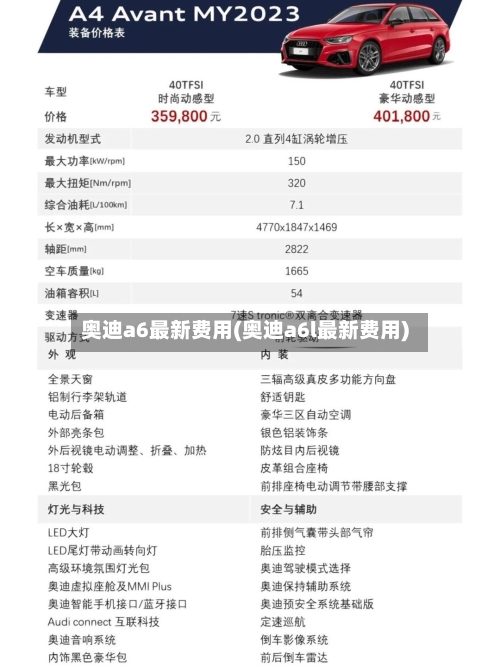 奥迪a6最新费用(奥迪a6l最新费用)-第3张图片