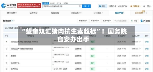 “望奎双汇猪肉抗生素超标	”！国务院食安办出手-第3张图片