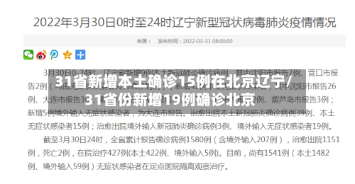 31省新增本土确诊15例在北京辽宁/31省份新增19例确诊北京-第3张图片