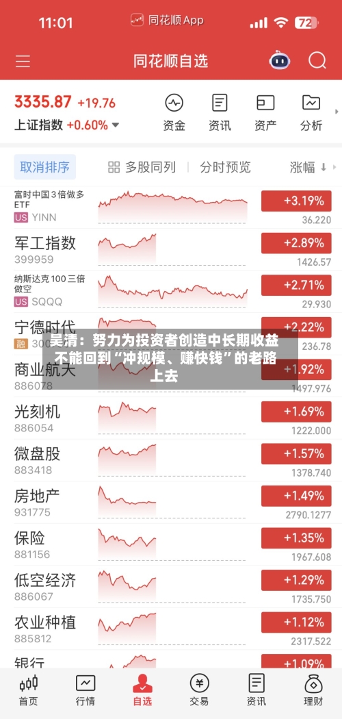 吴清：努力为投资者创造中长期收益 不能回到“冲规模、赚快钱”的老路上去-第2张图片
