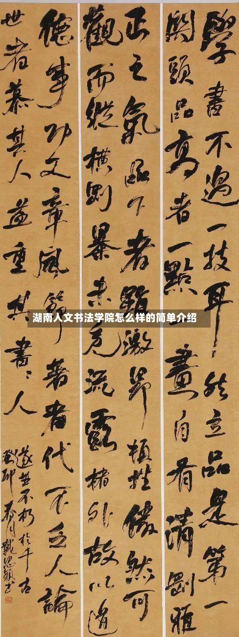 湖南人文书法学院怎么样的简单介绍
