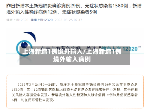 上海新增1例境外输入/上海新增1例境外输入病例-第3张图片