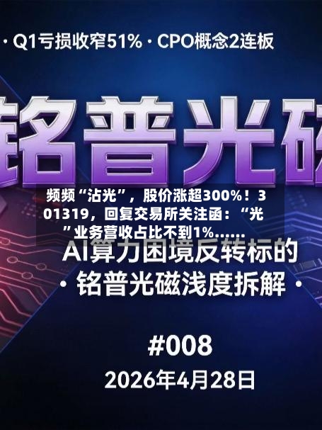 频频“沾光”	，股价涨超300%！301319，回复交易所关注函：“光”业务营收占比不到1%……-第2张图片
